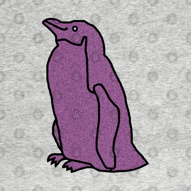 Purple Metallic Penguin by ellenhenryart